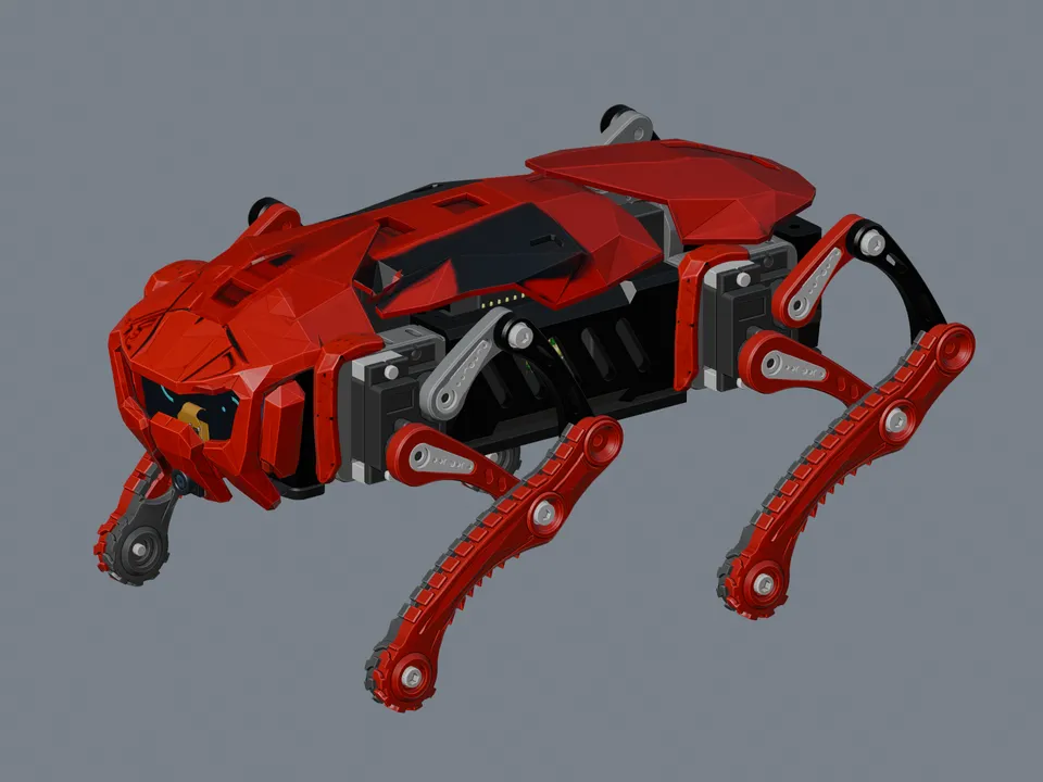 Blender boot and leg design study; capture date is not established. This is a modeled assembly.