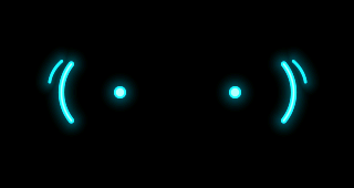 Animated cyan resting face